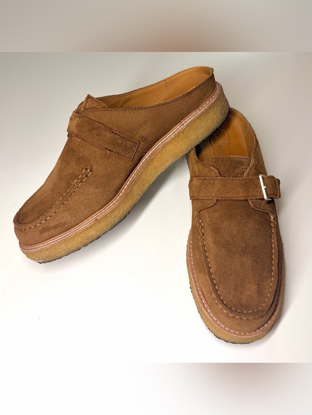 Sperry Women's Captsox Oxford Crepe Mules in tan Size - 10 - Picture 4 of 9